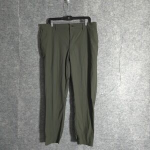 CUTS Performance Pants Mens Sz XL Khaki Stretch Elastic Waist Ankle Cuff Casual